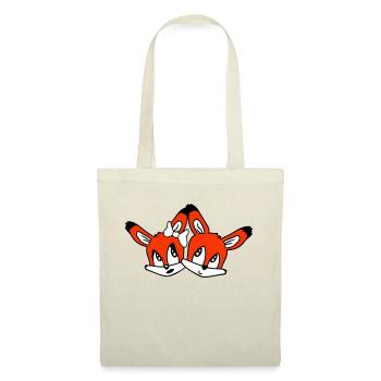 2 Foxes Couple In Love Two Friends Love Team Cute - Tote Bag - nature - Front