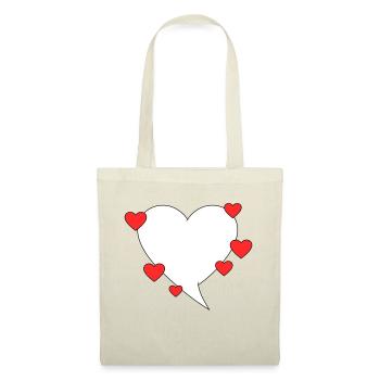 Speech bubble with hearts - Tote Bag - nature - Front