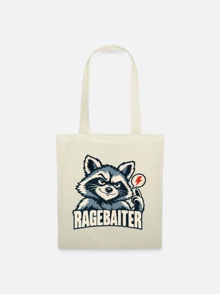 Ragebaiter Waschbär Ragebait Jugendwort 2026 - Stoffbeutel - Natur