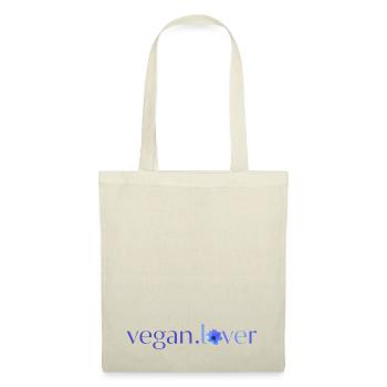 Vegan lover blue flower - Sac en tissu - nature - Devant