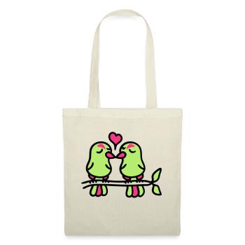 oiseaux dans l'amour 3 - Sac en tissu - nature - Devant