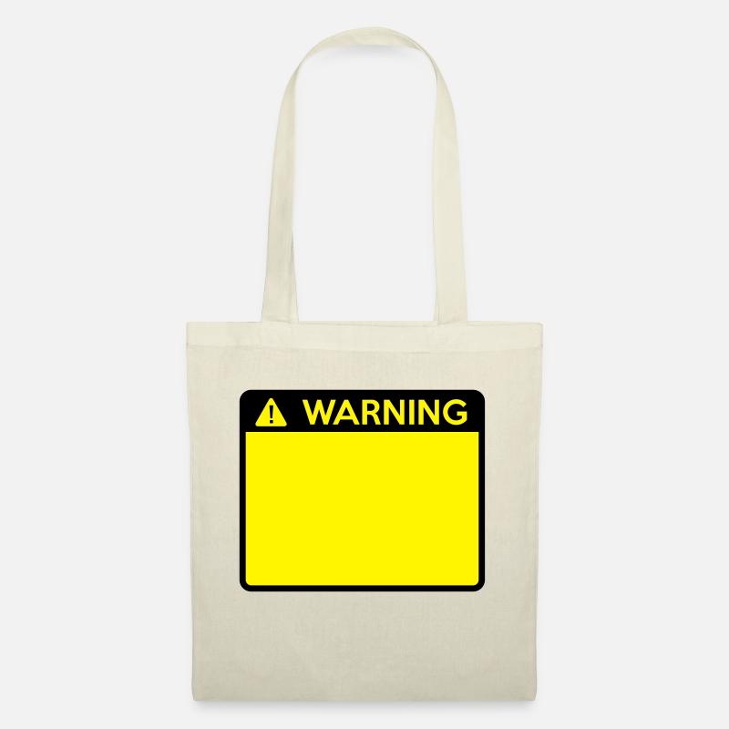 Warning Sign (2 colour) - Tote Bag - nature