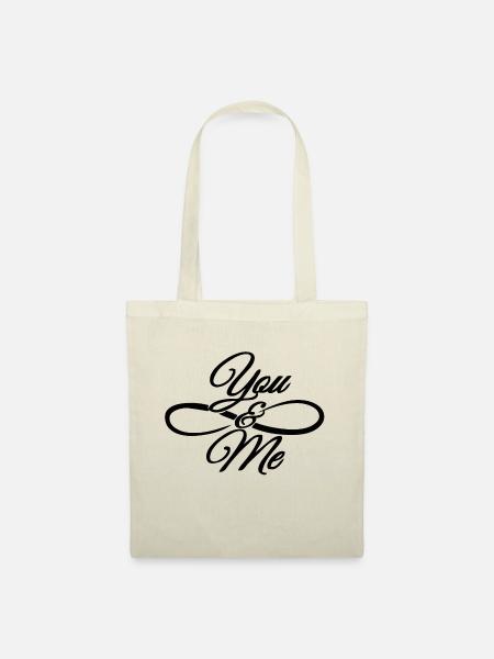 You & Me Liebes-Skript - Stoffbeutel - Natur