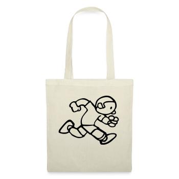 zeichnen laufen joggen laufen lustig vintage - Stoffbeutel - Natur - Vorne