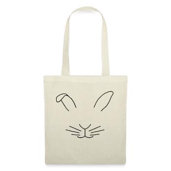 Hase Minimalismus - Stoffbeutel - Natur - Vorne