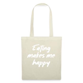 Manger me rend heureux - Sac en tissu - nature - Devant