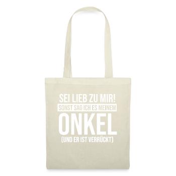 Patenonkel Pate Onkel - Stoffbeutel - Natur - Vorne