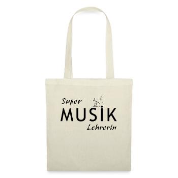 Super Musik Lehrerin - Stoffbeutel - Natur - Vorne