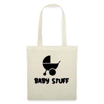 Schwangerschaft Babyparty Babyshower Boy Girl - Stoffbeutel - Natur - Vorne
