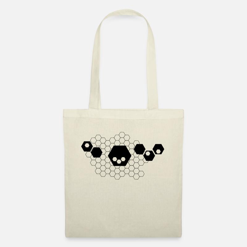 Hexagon design - Stoffbeutel - Natur