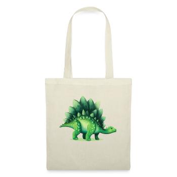 Dinosaurier Stegosaurus Grüne Echse Geschenk - Stoffbeutel - Natur - Vorne