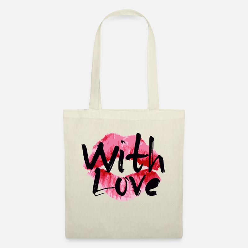Mit Liebe - Stoffbeutel - Natur