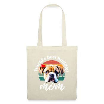 MEILLEURE MAMAN BULLDOG DU MONDE Dog Dogs Bulldog - Sac en tissu - nature - Devant