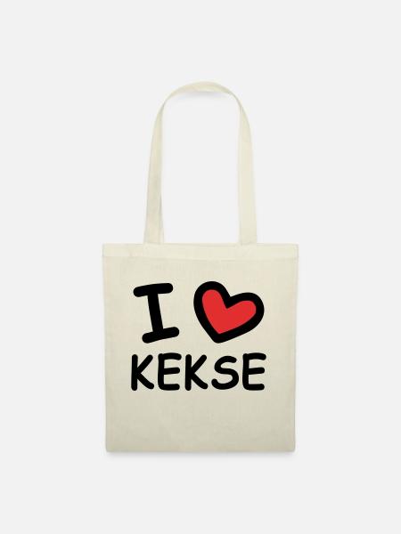I Love Kekse - Stoffbeutel - Natur