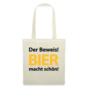 The proof! Beer makes you beautiful! Beer belly beer garden - Tote Bag - nature - Front