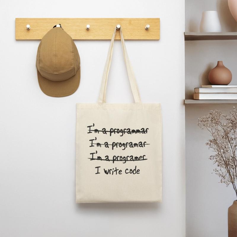 I'm programmer. I write code Tote Bag