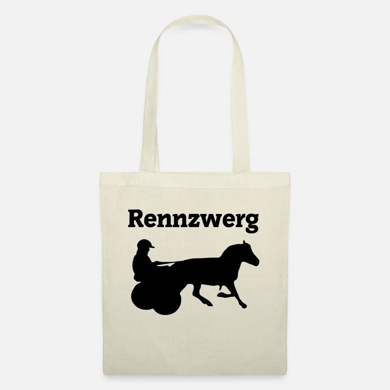 Rennzwerg, Shetty mit Gig, Minitraber - Stoffbeutel - Natur
