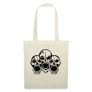 tete de mort groupe bouche ouverte skull - Sac en tissu - nature - Devant