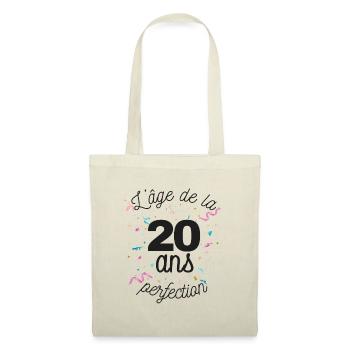 20 ans / perfection - Sac en tissu - nature - Devant