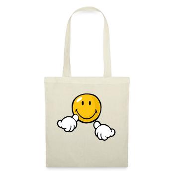 Smiley Attention - Stoffbeutel - Natur - Vorne