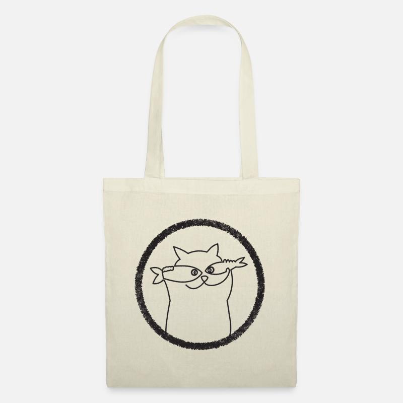 one stroke FishyCat - Tote Bag - nature