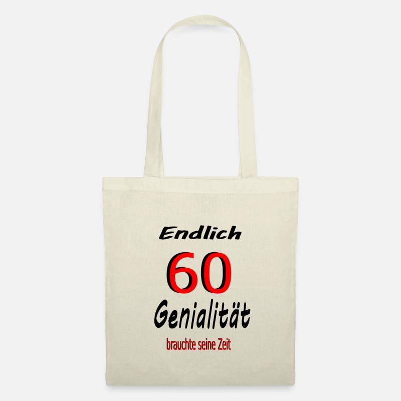 60.Geburtstag - Stoffbeutel - Natur