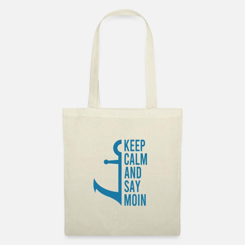 KEEP CALM AND SAY MOIN - Stoffbeutel - Natur