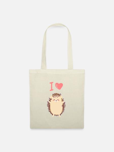 I heart Hedgehog - Stoffbeutel - Natur