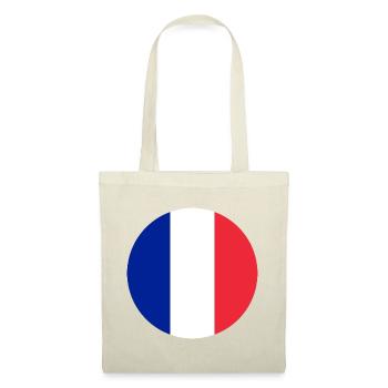 round sticker flag of France Aufkleber Frankreich - Tote Bag - nature - Front
