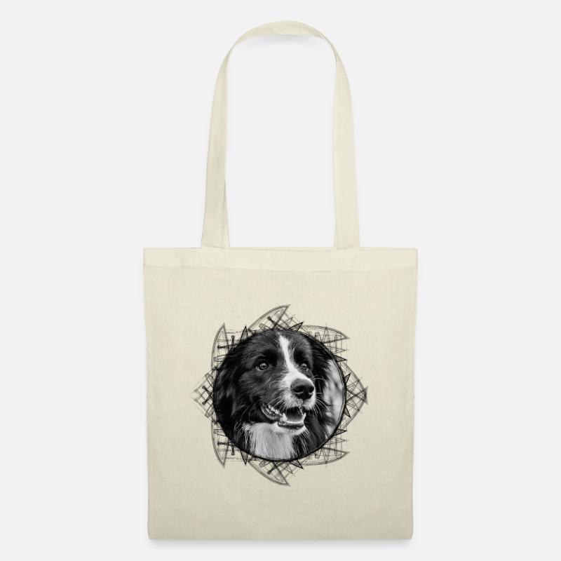 Border Collie - Stoffbeutel - Natur