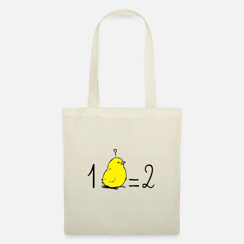 Un poussin égale deux ! (maths, école) - Sac en tissu - nature