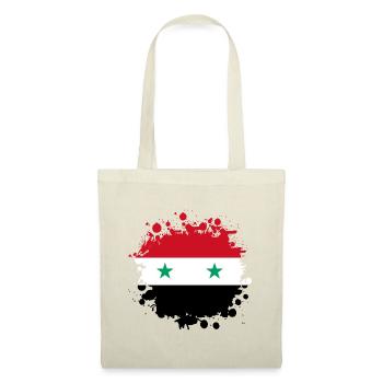 Syrien Flaggen Klecks - Stoffbeutel - Natur - Vorne