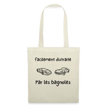 facilement distraite par les bagnoles - Sac en tissu - nature - Devant
