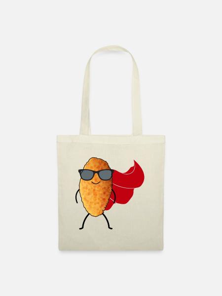 Super Hero Chicken Nuggets Sonnenbrille Fast Food - Stoffbeutel - Natur