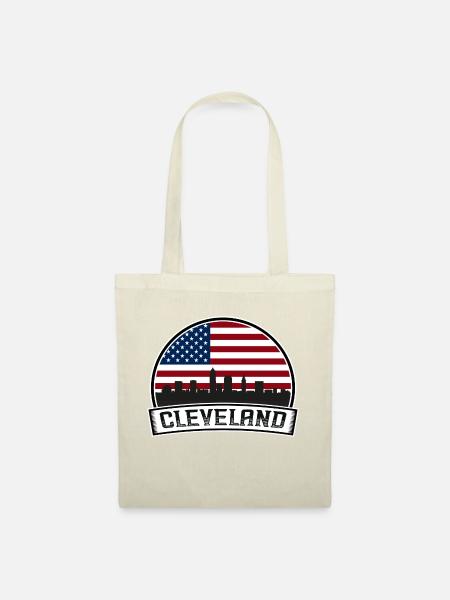 Cleveland Skyline - Stoffbeutel - Natur