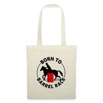 Barrel Racer Reiten Racing Rodeo Lustig - Stoffbeutel - Natur - Vorne