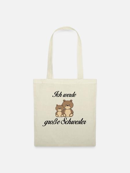 Große Schwester - Stoffbeutel - Natur