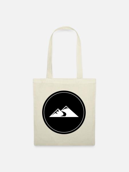 Berge Icon Kreis - Stoffbeutel - Natur