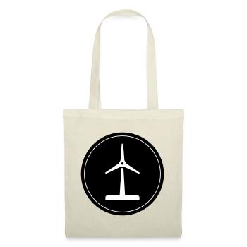 Silhouette d’éolienne - Sac en tissu - nature - Devant