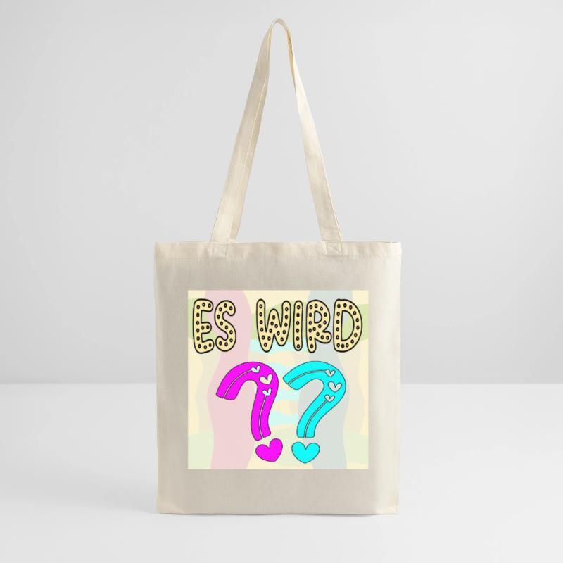 BABYSPRÜCHE - ES WIRD EIN MÄDCHEN ODER JUNGE FRAGE Stoffbeutel