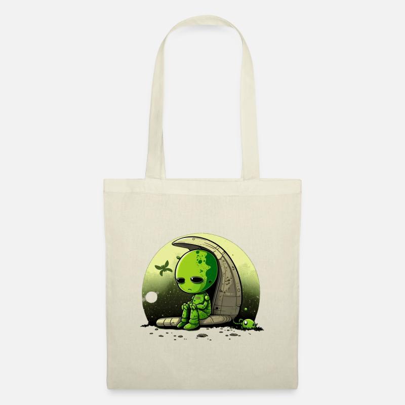 Trauriger Alien - Stoffbeutel - Natur