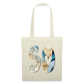 NUMÉRO 50 - 50e anniversaire - CINQUANTE - Sac en tissu - nature - Devant