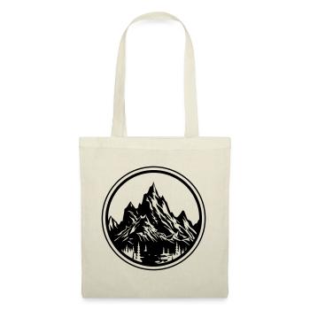 Montagnes Nature Silhouette Cercle - Sac en tissu - nature - Devant
