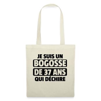 bogosse de 37 ans / cadeau homme de 37 ans - Sac en tissu - nature - Devant