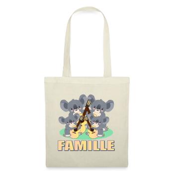 Famille de paresseux - Guitariste MUSIQUE - GUITAR - Sac en tissu - nature - Devant