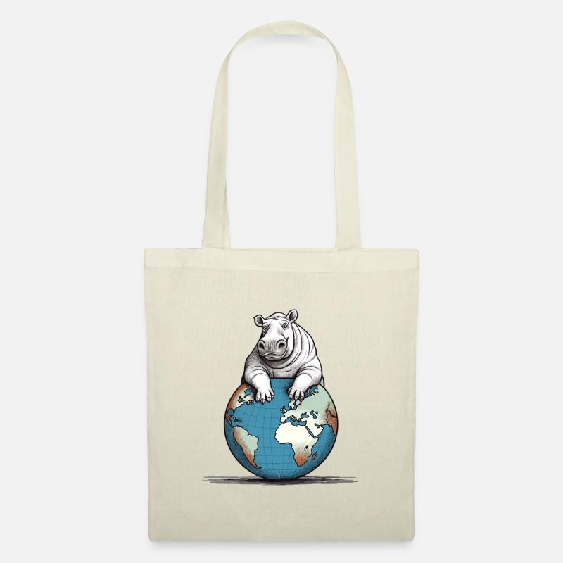 Hippo rules the World! - Stoffbeutel - Natur