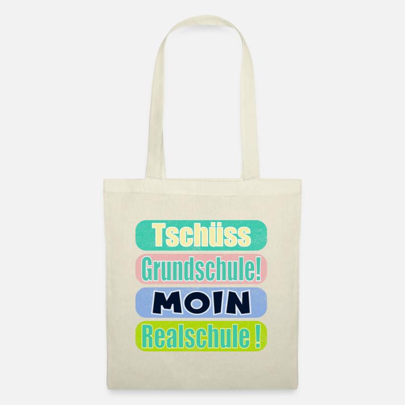 Tschüss Grundschule - Moin Realschule - Stoffbeutel - Natur