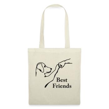 High five Hund - Stoffbeutel - Natur - Vorne