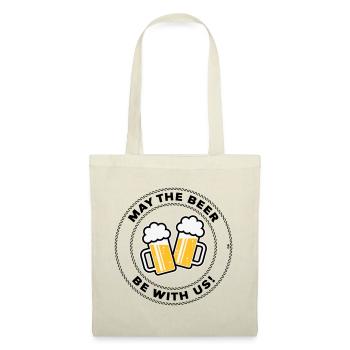 May The Beer Be With Us! (Spruch / 3C / POS) - Stoffbeutel - Natur - Vorne