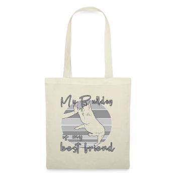 Mon bouledogue est mon meilleur ami - High Five ! - Sac en tissu - nature - Devant